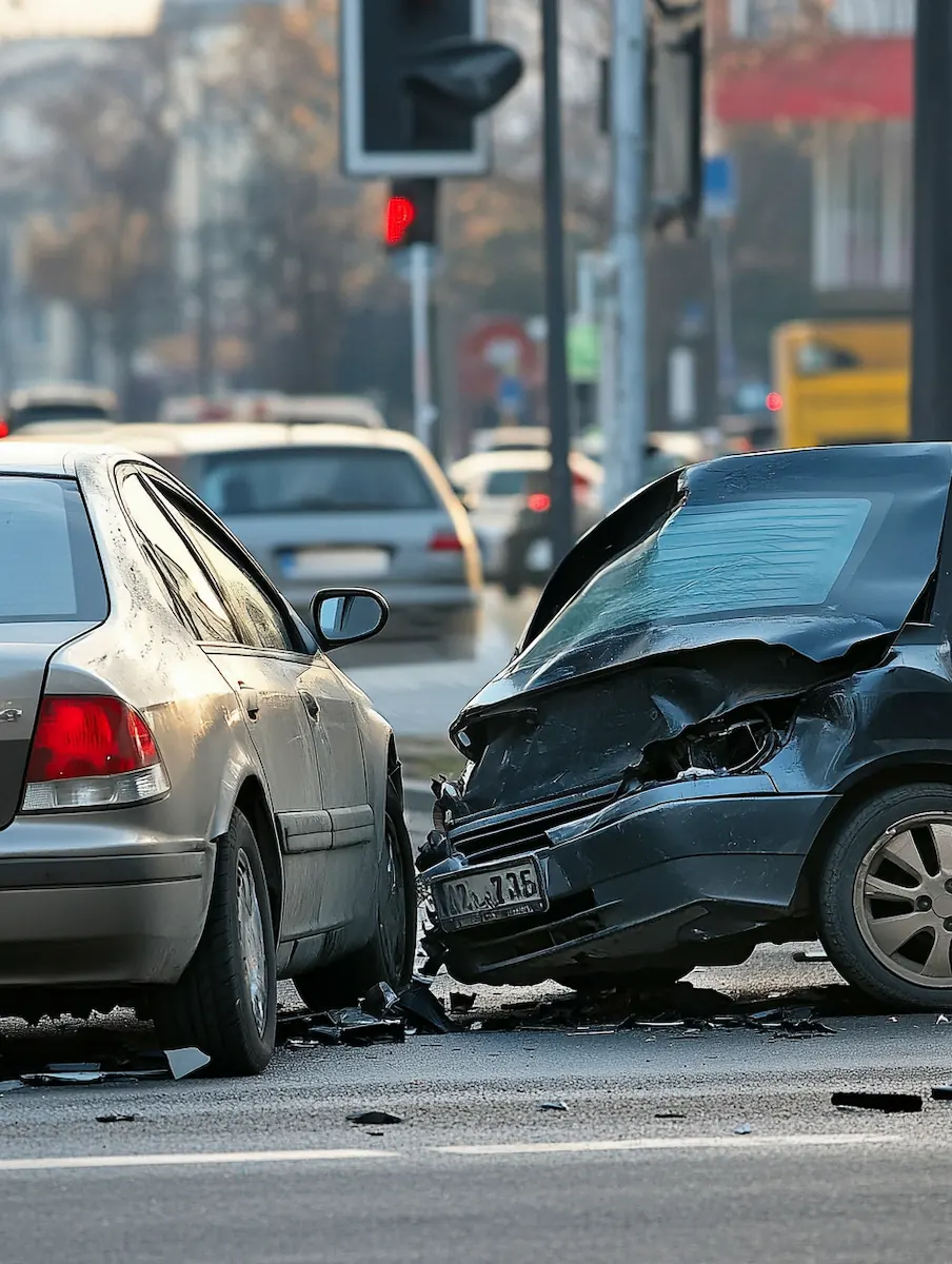car rear ends another vehicle